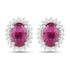 1.16 Carat Genuine Ruby and White Diamond 14K White Gold Earrings by Bids.com