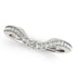 14k White Gold Milgrained Border Curved Diamond Wedding Band (1/5 cttw) by Bids.com