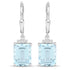 7.91 Carat Genuine Blue Topaz and White Topaz .925 Sterling Silver Earrings  DestGlow