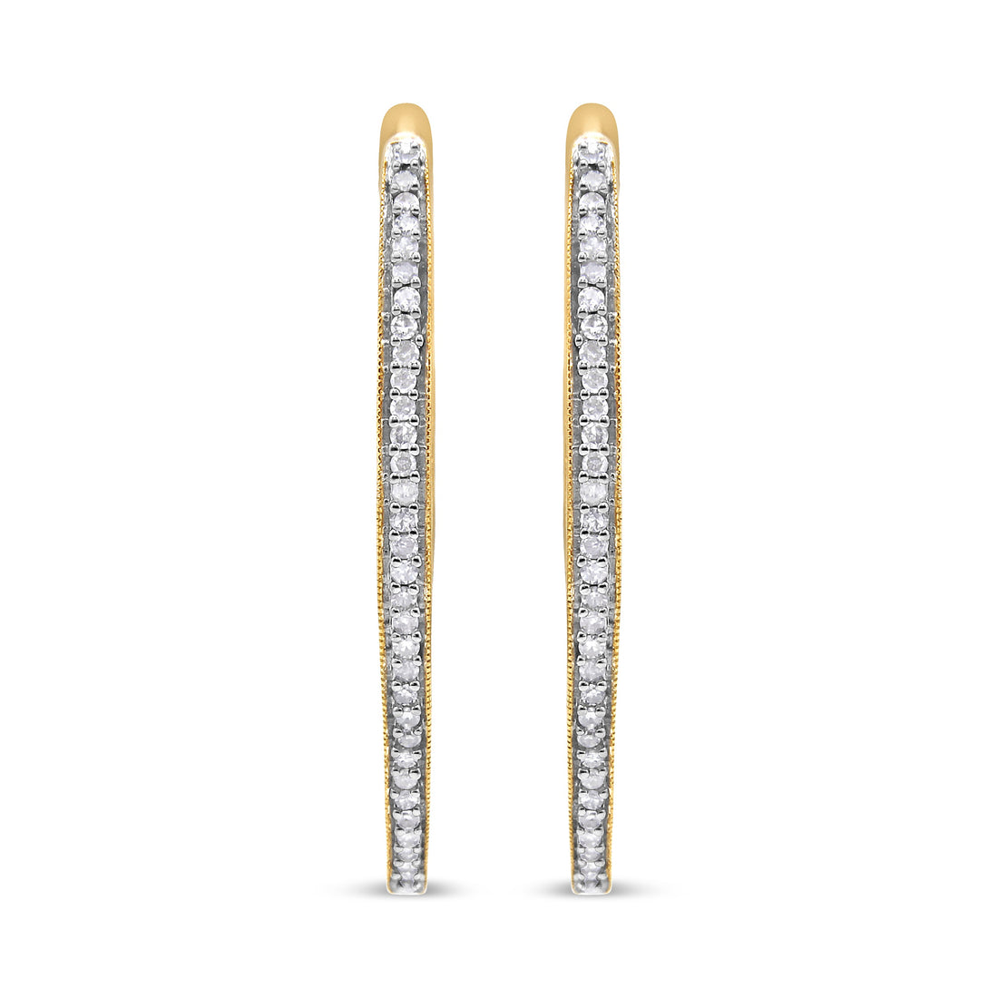 10k Yellow Gold Round Cut Diamond Earrings (1 cttw, I-J Color, I2-I3 Clarity) by Bids.com