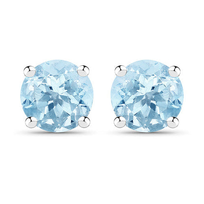 2.10 Carat Genuine Blue Topaz .925 Sterling Silver Earrings  DestGlow