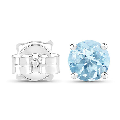 2.10 Carat Genuine Blue Topaz .925 Sterling Silver Earrings  DestGlow