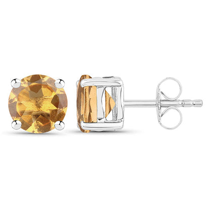2.00 Carat Genuine Citrine .925 Sterling Silver Earrings  DestGlow