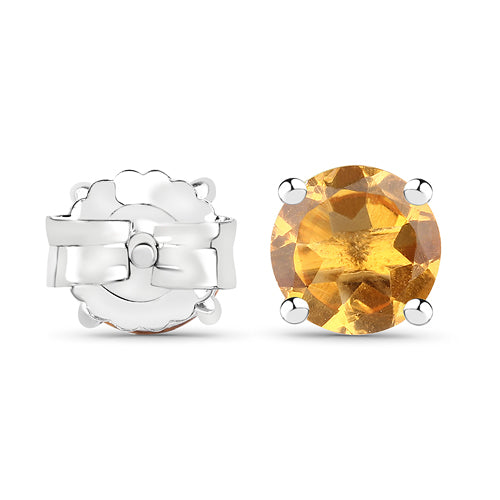 2.00 Carat Genuine Citrine .925 Sterling Silver Earrings  DestGlow