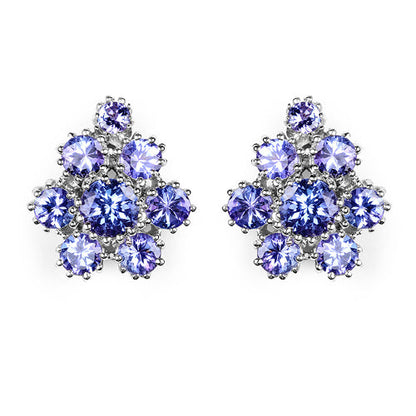4.26 Carat Genuine Tanzanite .925 Sterling Silver Earrings by Bids.com