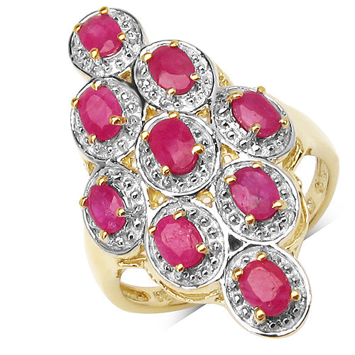 1.98 Carat Genuine Ruby .925 Sterling Silver Ring by Bids.com