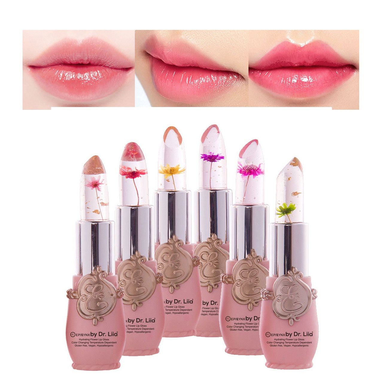 Color-Changing Flower Lip Gloss – Vegan, Gluten-Free, Hydrating Lip Balm by EpiLynx