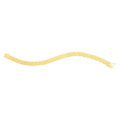 14k Yellow Gold 7 inch Clover Bracelet (6.50 mm) by Bids.com