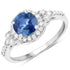 1.34 Carat Genuine Blue Sapphire and White Diamond 14K White Gold Ring by Bids.com