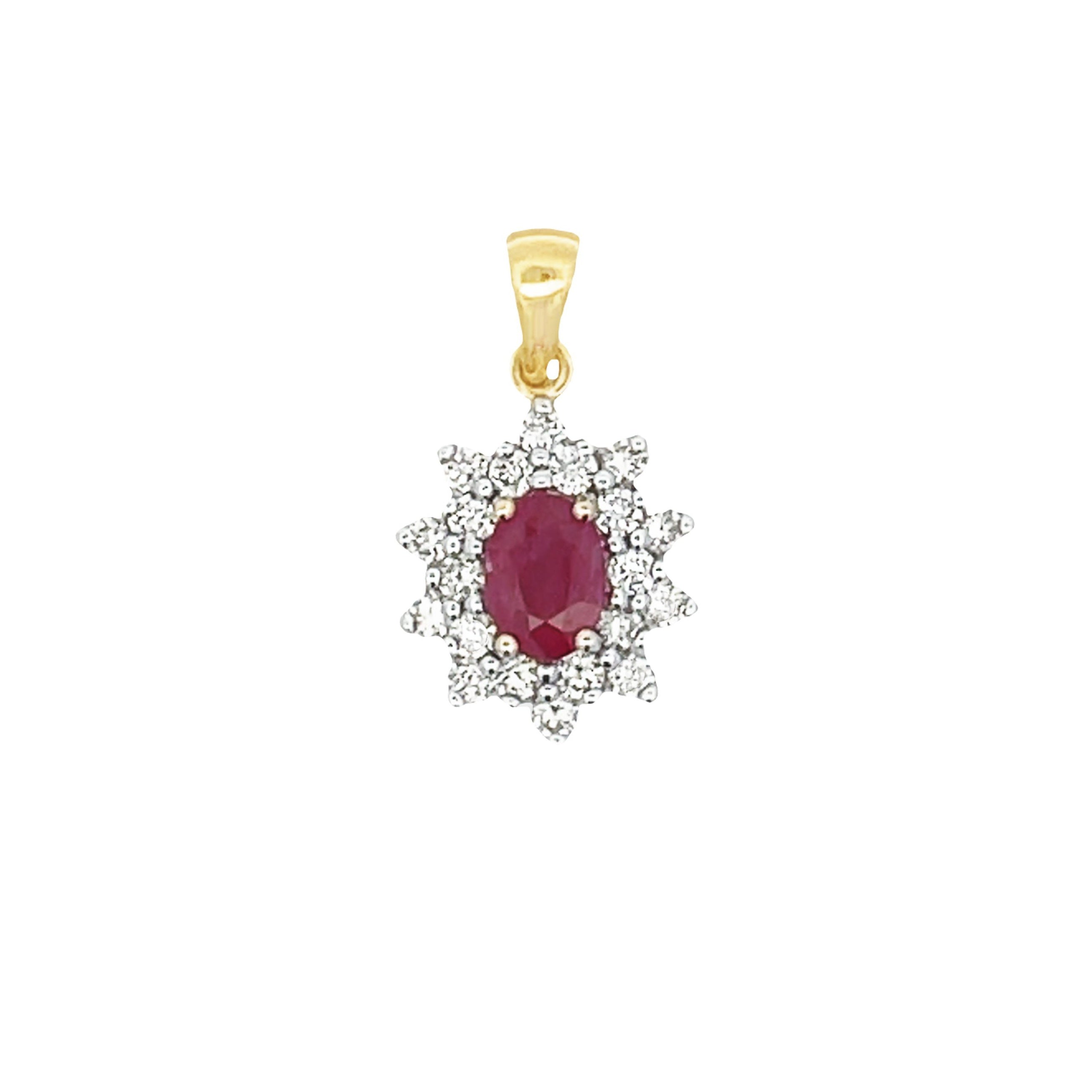 1.65ct Ruby Diamond Fashion Pendants 14KT Yellow Gold by Bids.com