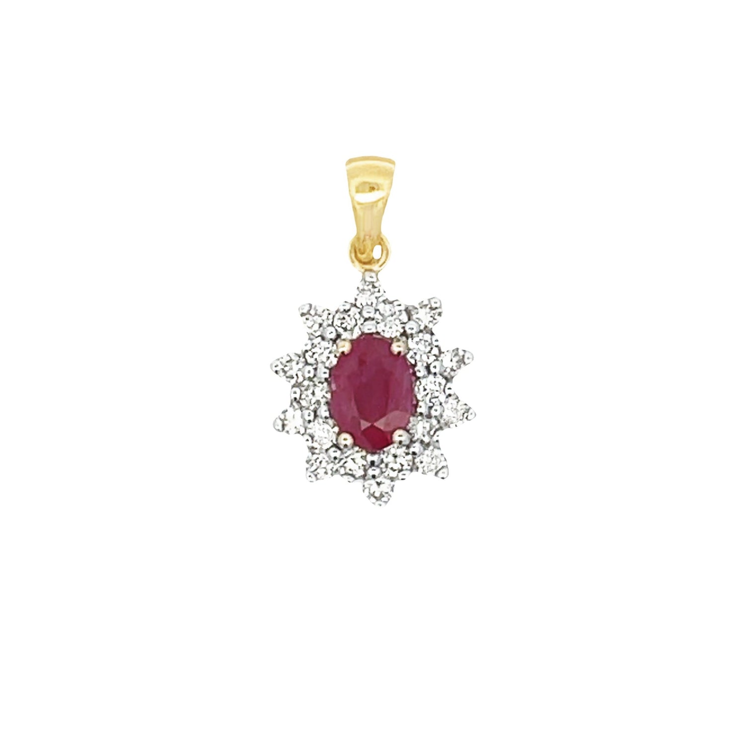 1.65ct Ruby Diamond Fashion Pendants 14KT Yellow Gold by Bids.com