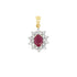 1.65ct Ruby Diamond Fashion Pendants 14KT Yellow Gold by Bids.com