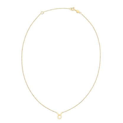 14K Yellow Gold Taurus Necklace by Bids.com