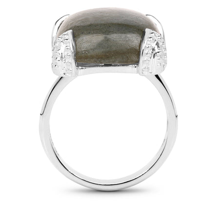 16.95 Carat Genuine Labradorite .925 Sterling Silver Ring by Bids.com