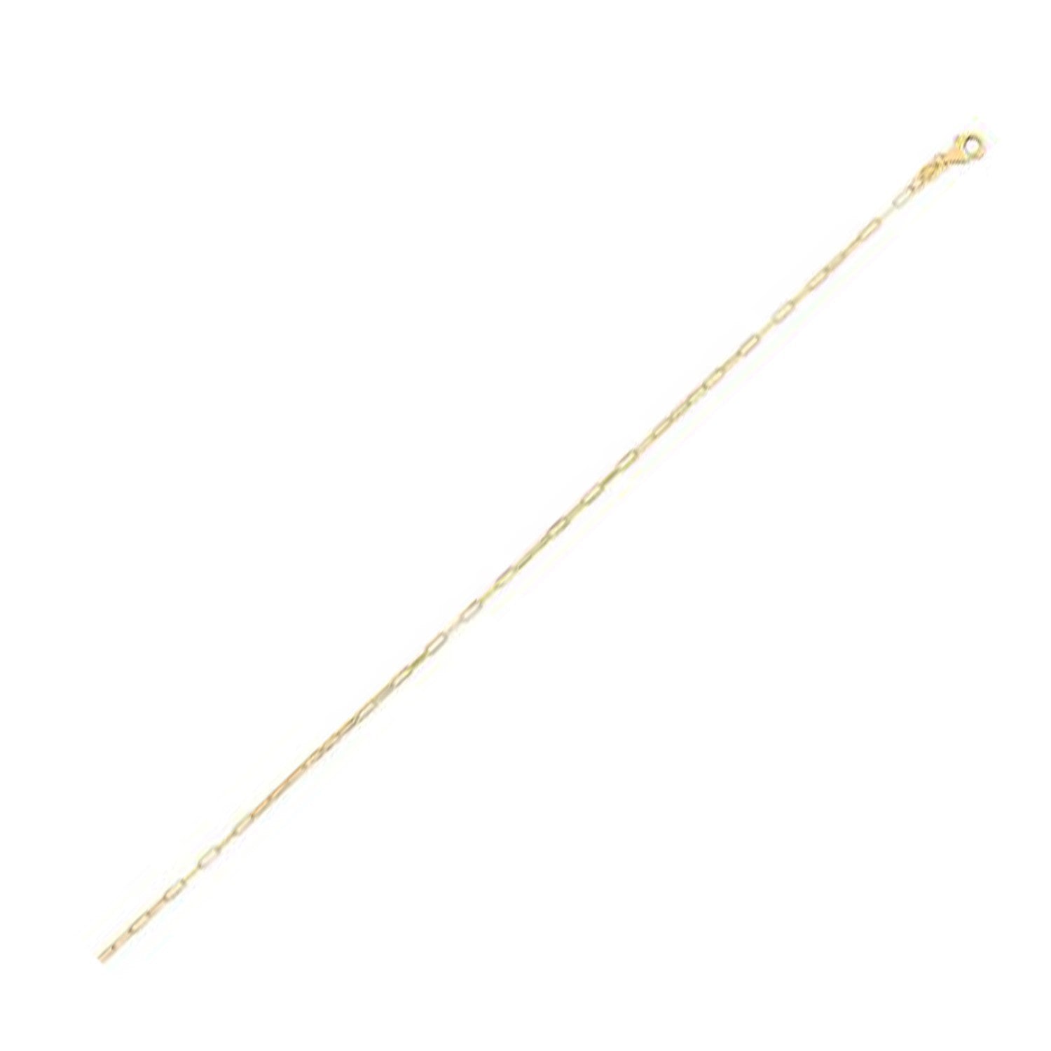 14K Yellow Gold Fine Paperclip Chain (1.20 mm)  DestGlow