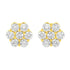 14K Yellow Gold 1.0 Cttw Diamond Flower Earring (J-K Color, I1-I2 Clarity) by Bids.com