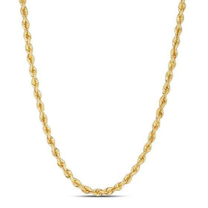 14k Yellow Gold Light Rope Chain (3.70 mm)  DestGlow