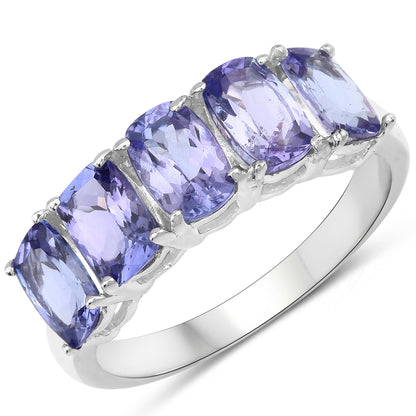 2.65 Carat Genuine Tanzanite .925 Sterling Silver Ring by Bids.com