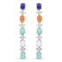 4.40 Carat Genuine Multi Stone .925 Sterling Silver Earrings by Bids.com