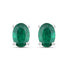 1.44 Carat Genuine Zambian Emerald 14K White Gold Earrings  DestGlow