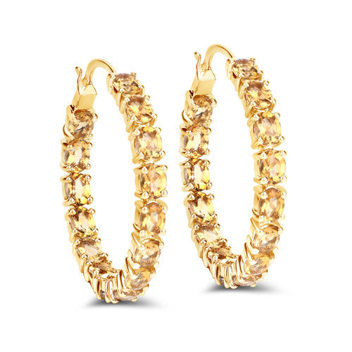 4.80 Carat Genuine Citrine .925 Sterling Silver Earrings  DestGlow