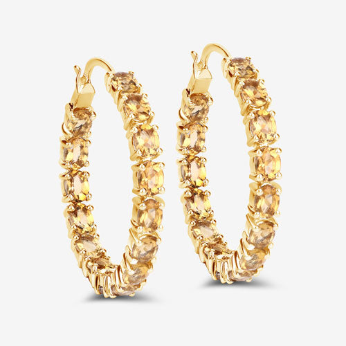 4.80 Carat Genuine Citrine .925 Sterling Silver Earrings  DestGlow