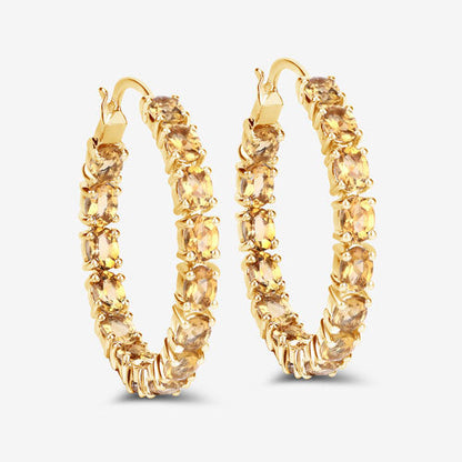 4.80 Carat Genuine Citrine .925 Sterling Silver Earrings  DestGlow