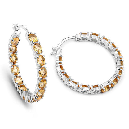 4.80 Carat Genuine Citrine .925 Sterling Silver Earrings by Bids.com