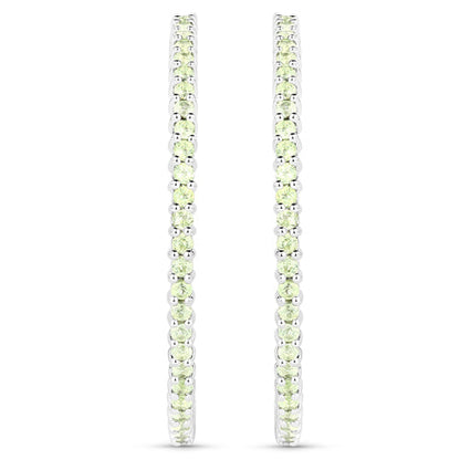 3.50 Carat Genuine Peridot .925 Sterling Silver Earrings by Bids.com