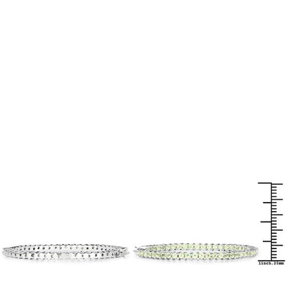 3.50 Carat Genuine Peridot .925 Sterling Silver Earrings by Bids.com