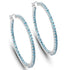 3.60 Carat Genuine Swiss Blue Topaz .925 Sterling Silver Earrings 