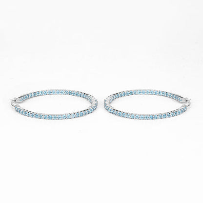 3.60 Carat Genuine Swiss Blue Topaz .925 Sterling Silver Earrings by Bids.com