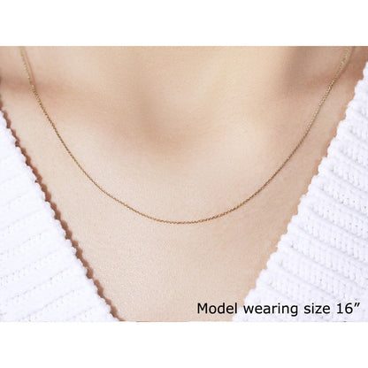 10k Yellow Gold Cable Link Chain (0.50 mm) by Bids.com