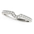 14k White Gold Modern Curved Prong Set Diamond Wedding Band (1/8 cttw) by Bids.com