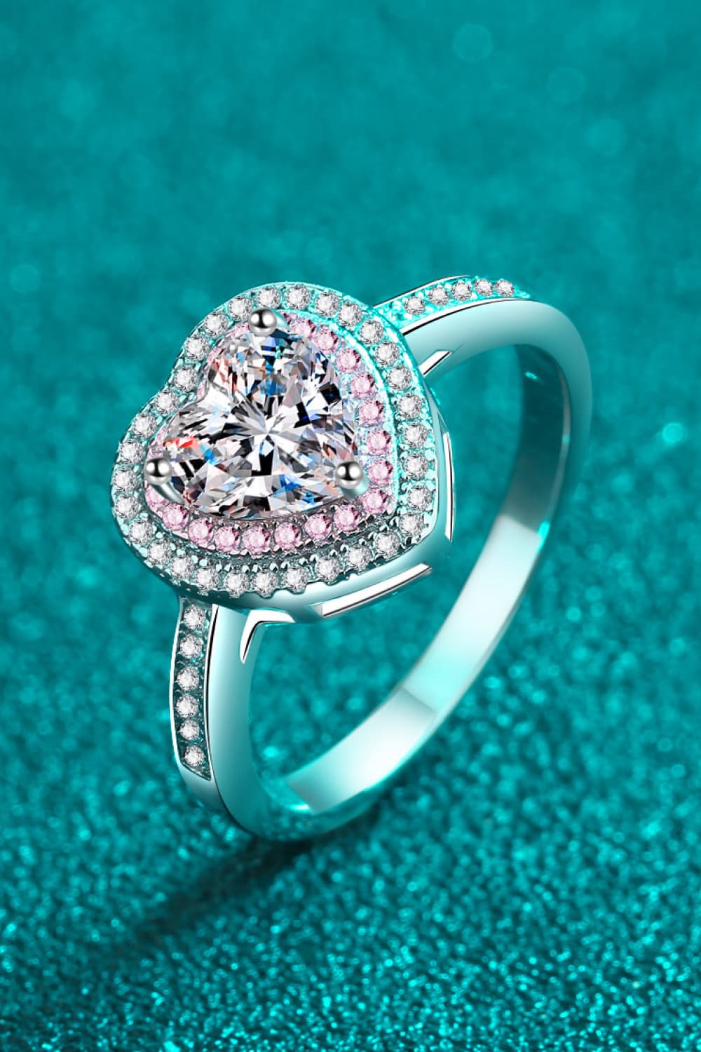 1 Carat Sparkala™ Two Tone Heart (Rhodium over Sterling Silver) by Sparkala