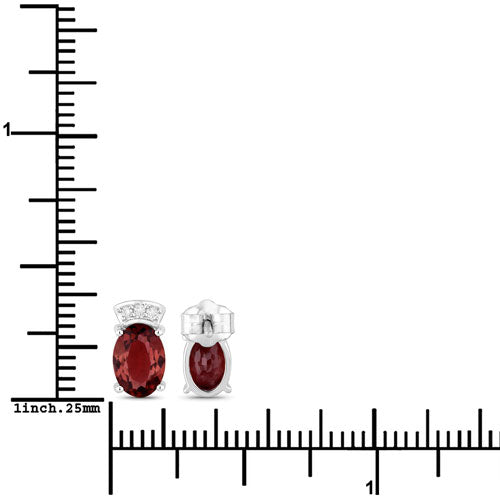 1.35 Carat Genuine Pink Tourmaline and White Diamond 14K White Gold Earrings by Bids.com