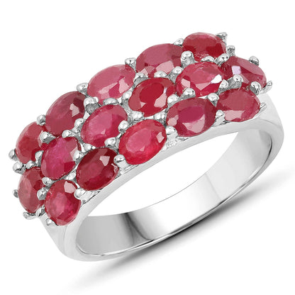 3.52 Carat Genuine Ruby .925 Sterling Silver Ring by Bids.com