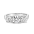 14K White Gold 2.00 Cttw Lab Grown Diamond 3 Stone Ring Band (F-G Color, VS1-VS2 Clarity) - Ring Size 7 by Bids.com