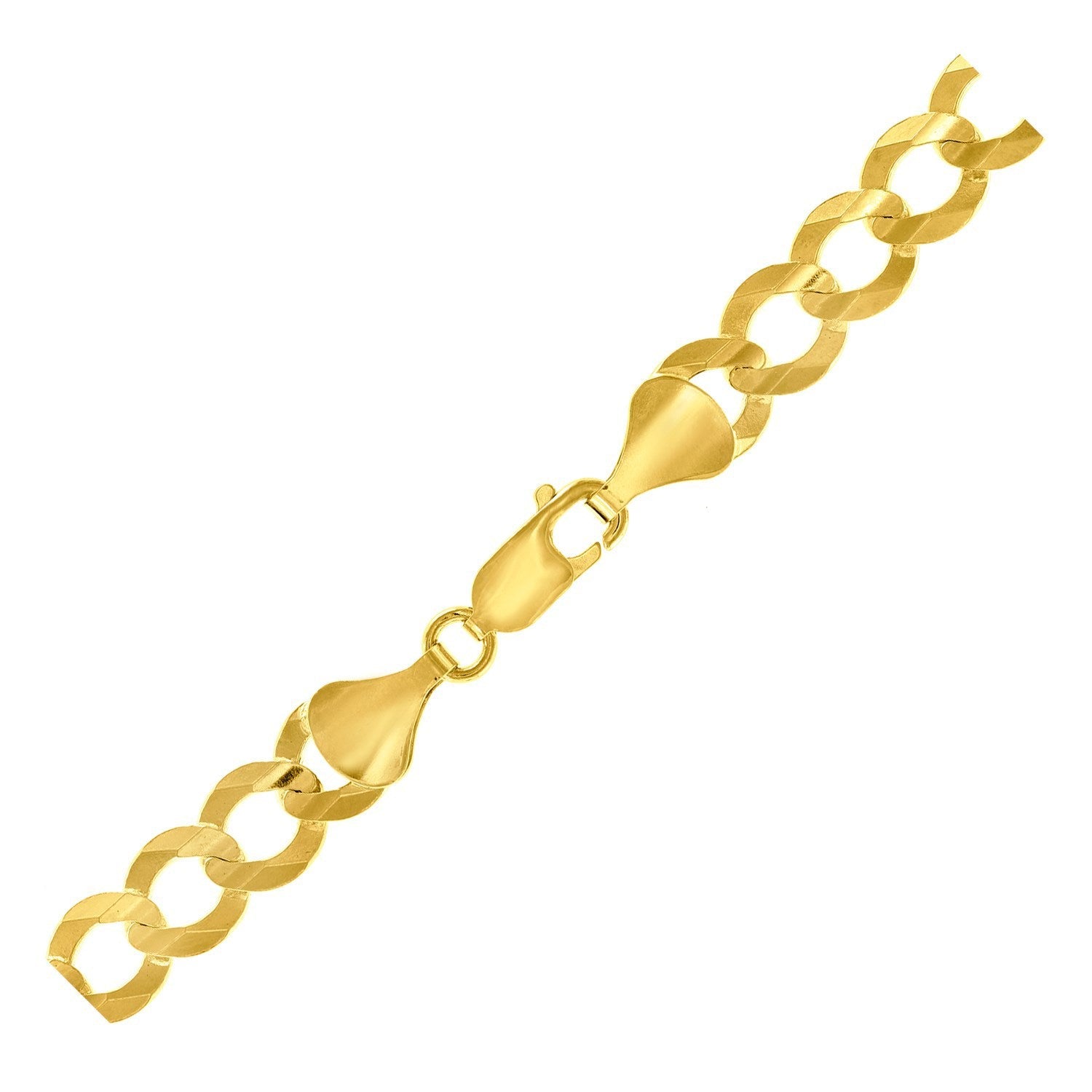 8.2mm 14k Yellow Gold Solid Curb Chain by Bids.com