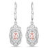 1.04 ct Genuine Morganite and White Topaz .925 Sterling Silver Earrings by Avera Group