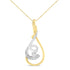 Espira 10K Two-Tone Yellow & White 1/6 Cttw Brilliant-Cut Diamond Layered Spiral 18" Pendant Necklace (H-I Color, I2-I3 Clarity) by Bids.com