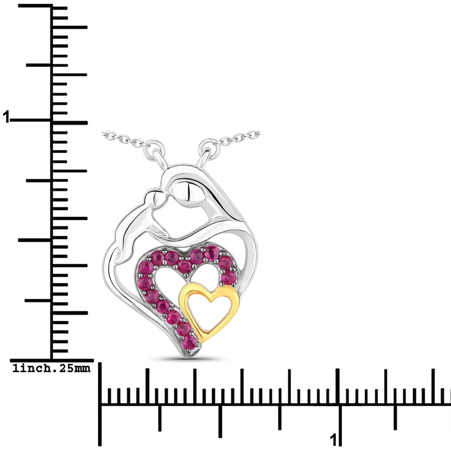 0.28 Carat Genuine Ruby .925 Sterling Silver Pendant by Bids.com