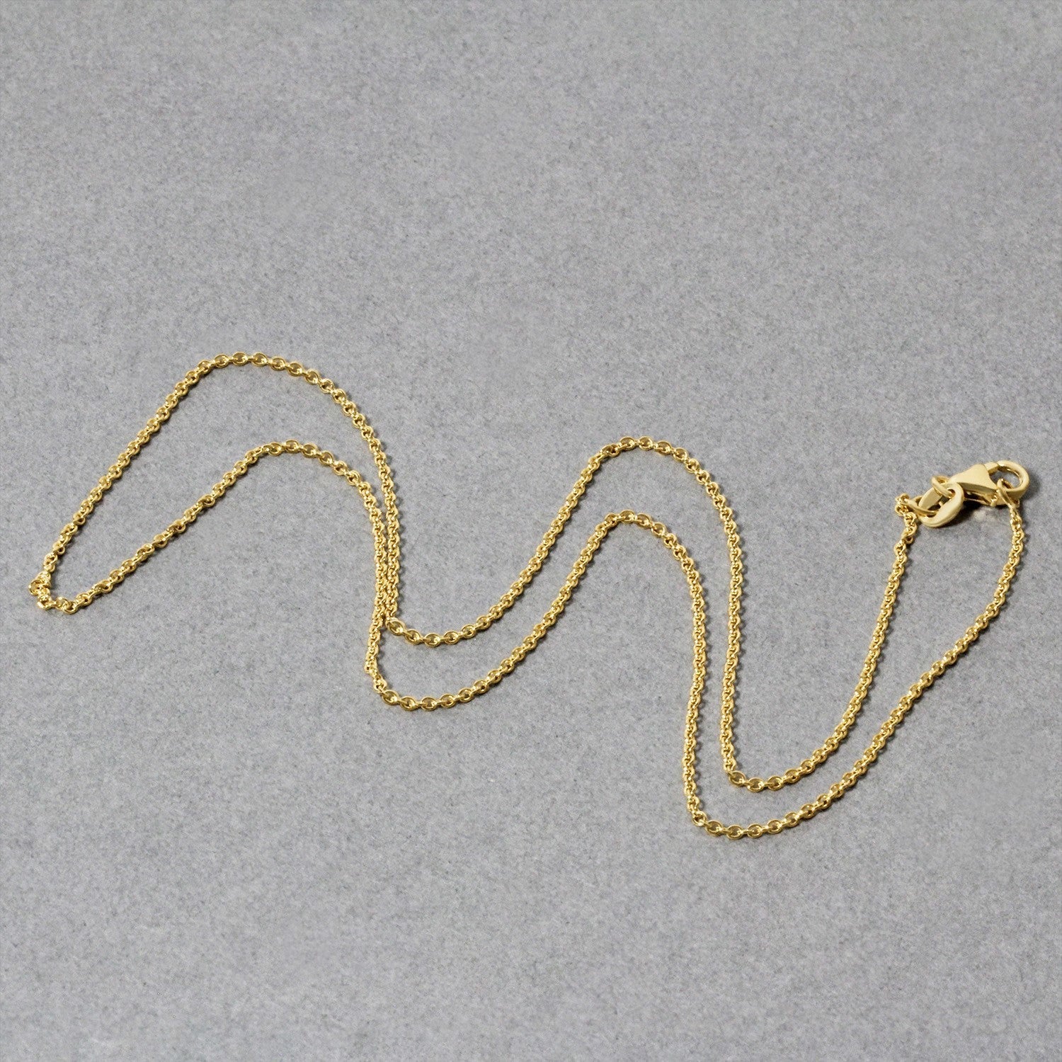 14k Yellow Gold Round Cable Link Chain 1.2mm by Bids.com