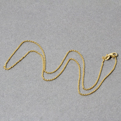 14k Yellow Gold Round Cable Link Chain 1.2mm by Bids.com
