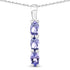 0.75 Carat Genuine Tanzanite .925 Sterling Silver Pendant  DestGlow