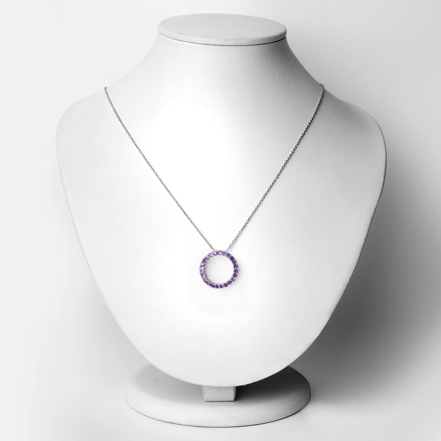 0.72 Carat Genuine Amethyst .925 Sterling Silver Pendant  DestGlow
