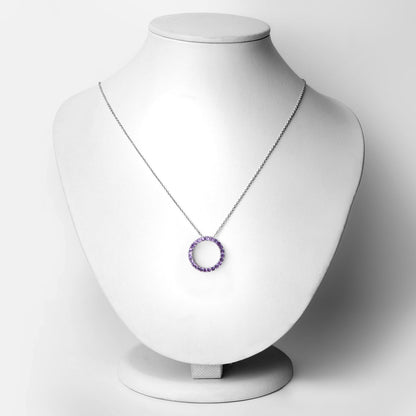 0.72 Carat Genuine Amethyst .925 Sterling Silver Pendant  DestGlow