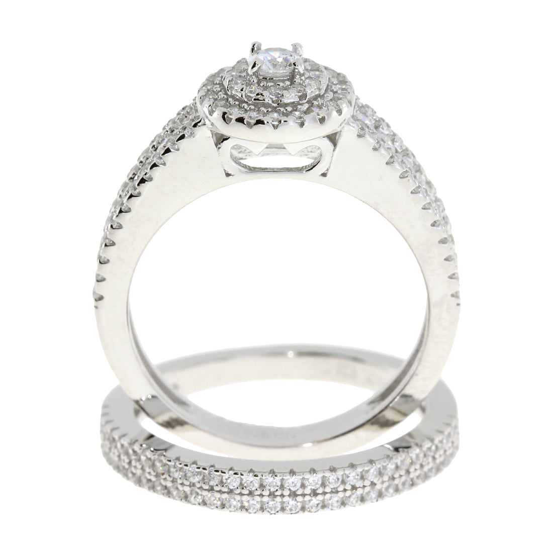 Natural Cubic Zirconia CZ SS Bridal Sterling Silver by Bids.com