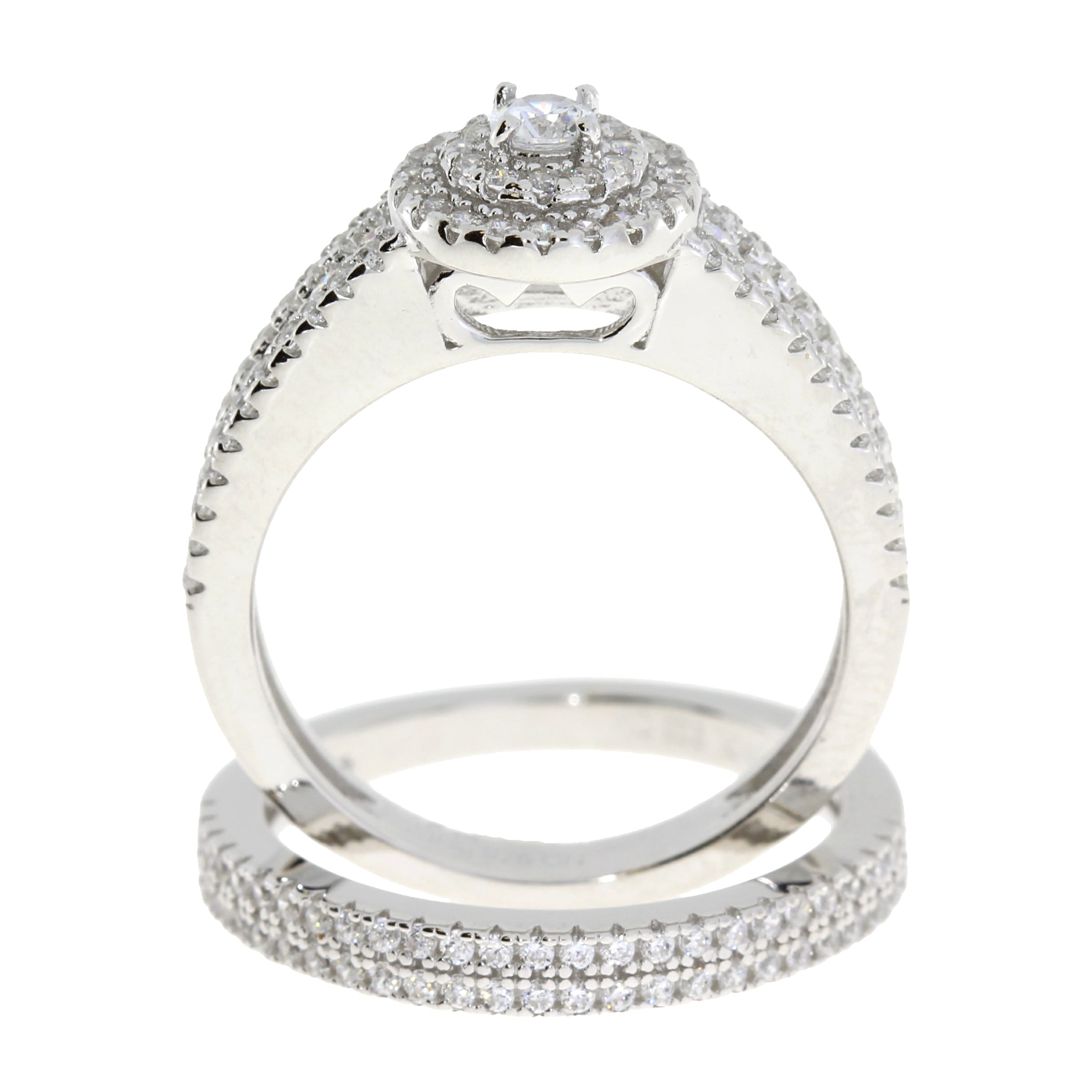 Natural Cubic Zirconia CZ SS Bridal Sterling Silver by Bids.com