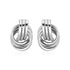 Polished Love Knot Earrings with Interlocking Rings in Sterling Silver by Bids.com
